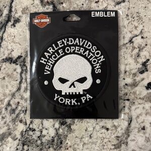 Harley-Davidson Black and White Skull Emblem